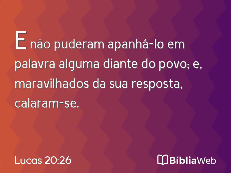Lucas 20:26 em imagem para compartilhar