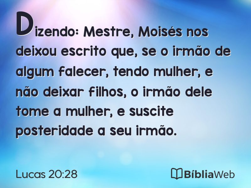 Lucas 20:28 em imagem para compartilhar
