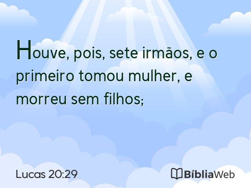 Lucas 20:29 em imagem para compartilhar