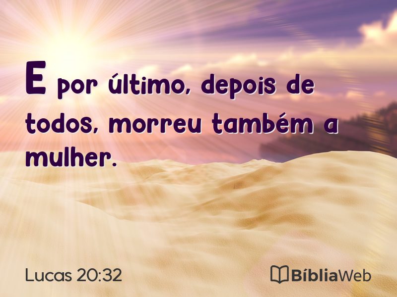 Lucas 20:32 em imagem para compartilhar
