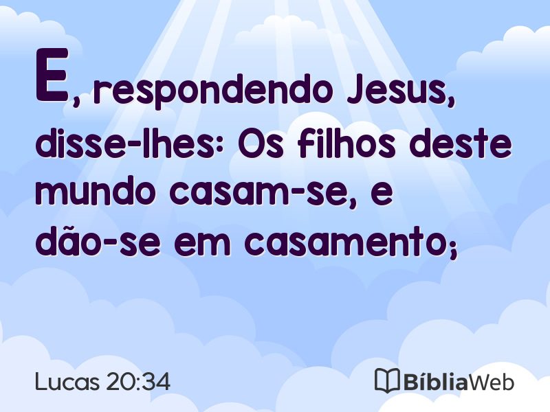 Lucas 20:34 em imagem para compartilhar