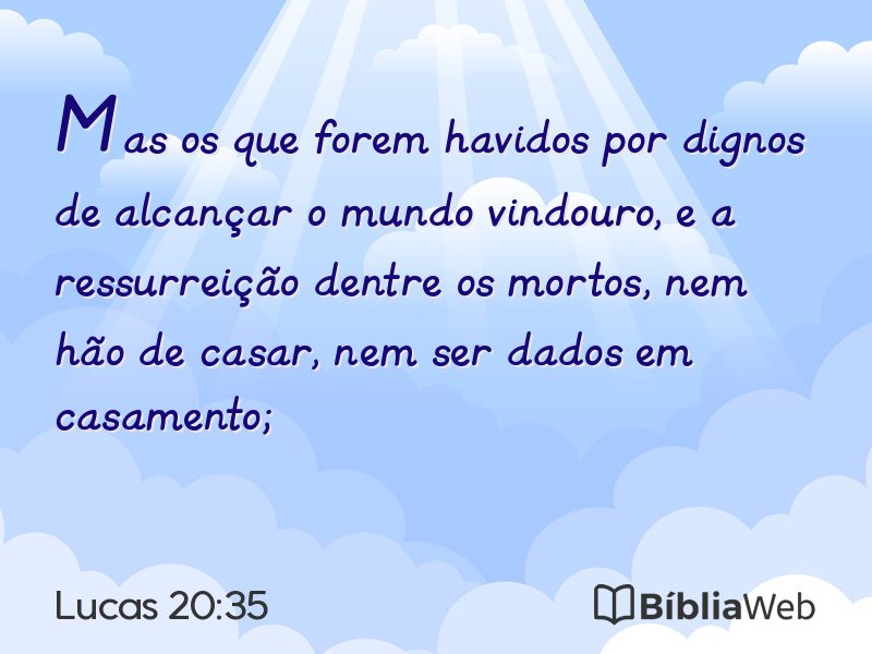 Lucas 20:35 em imagem para compartilhar