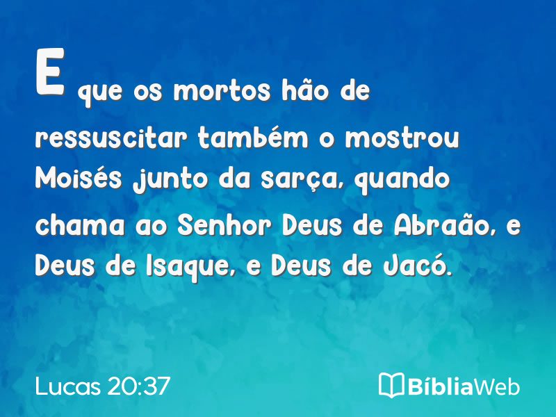 Lucas 20:37 em imagem para compartilhar