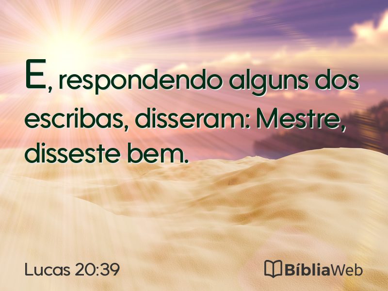Lucas 20:39 em imagem para compartilhar