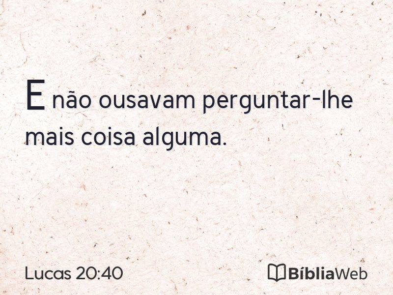 Lucas 20:40 em imagem para compartilhar