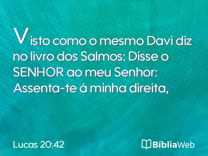 Lucas 20:42 em imagem para compartilhar