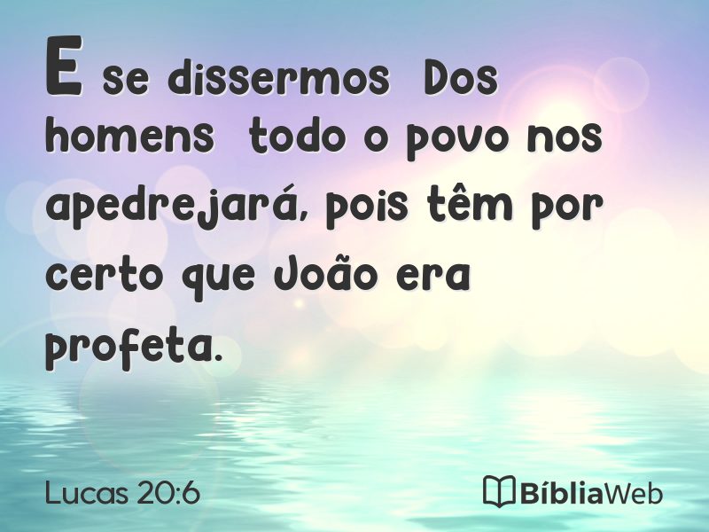 Lucas 20:6 em imagem para compartilhar
