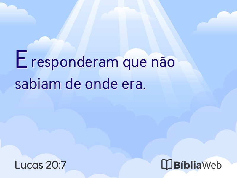 Lucas 20:7 em imagem para compartilhar