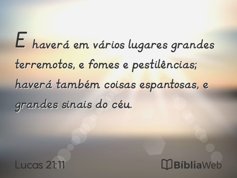 Lucas 21:11 em imagem para compartilhar