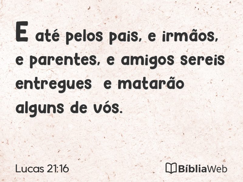 Lucas 21:16 em imagem para compartilhar