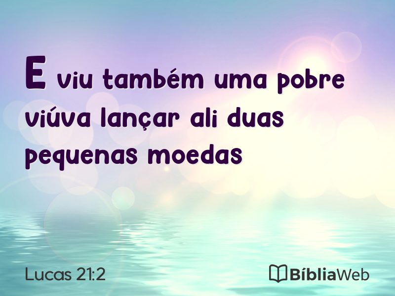 Lucas 21:2 em imagem para compartilhar
