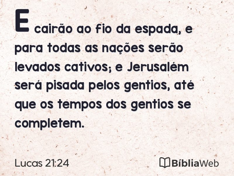 Lucas 21:24 em imagem para compartilhar