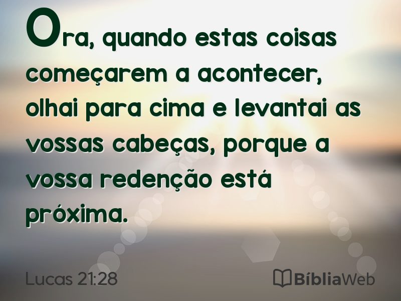 Lucas 21:28 em imagem para compartilhar