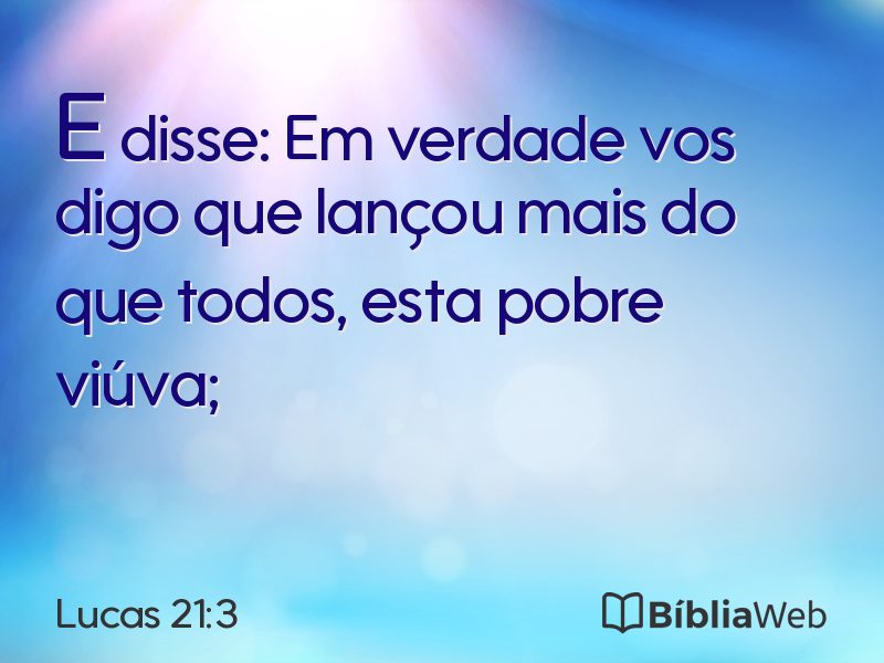 Lucas 21:3 em imagem para compartilhar