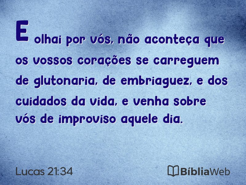 Lucas 21:34 em imagem para compartilhar