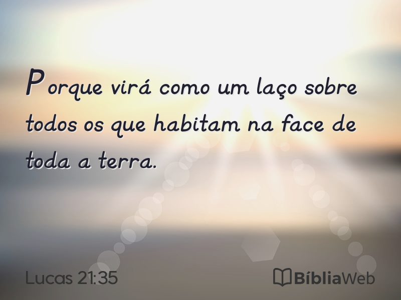 Lucas 21:35 em imagem para compartilhar