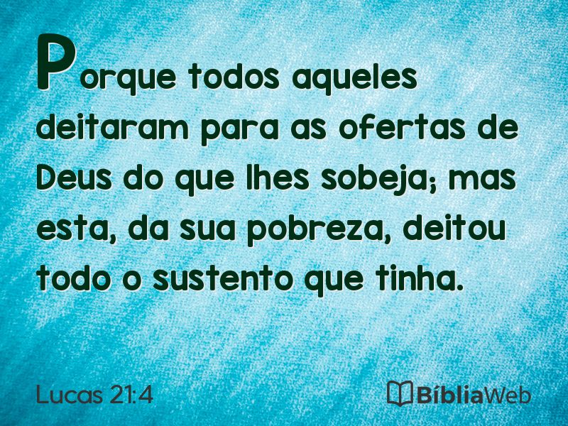 Lucas 21:4 em imagem para compartilhar