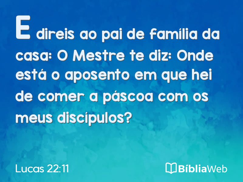 Lucas 22:11 em imagem para compartilhar