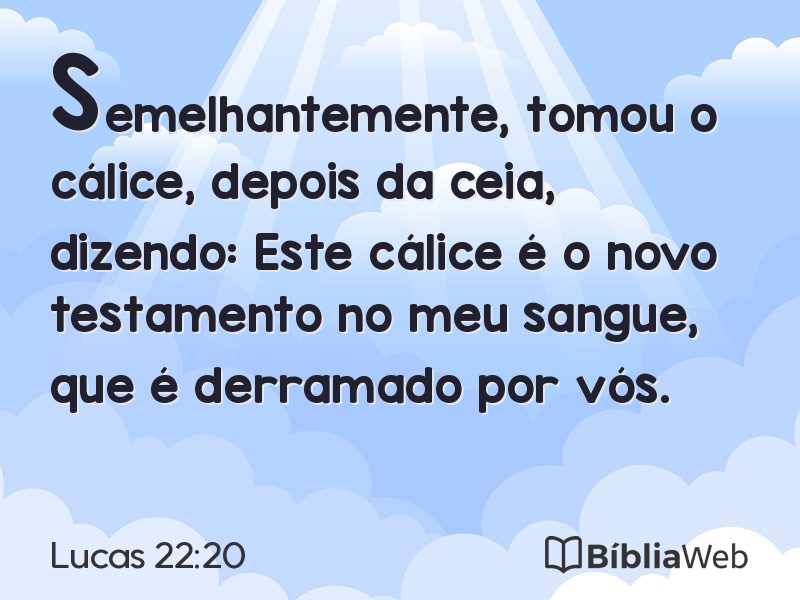 Lucas 22:20 em imagem para compartilhar