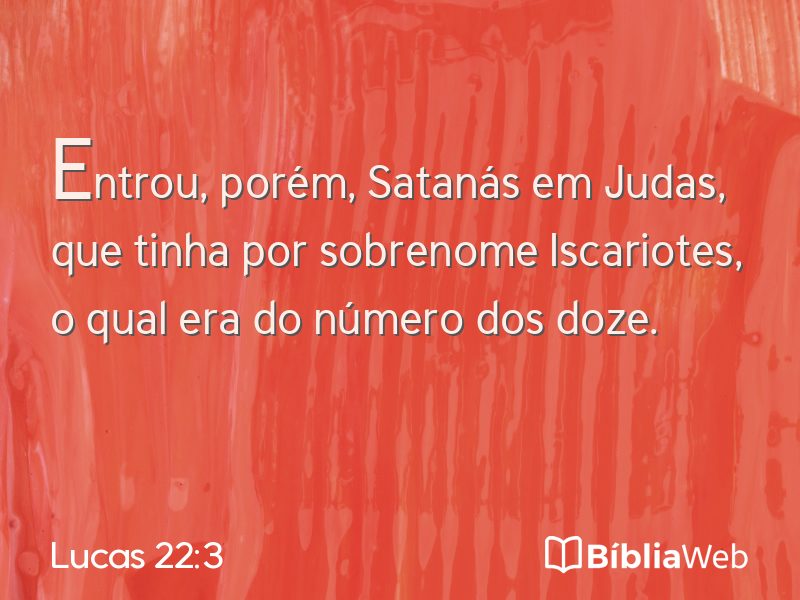 Lucas 22:3 em imagem para compartilhar
