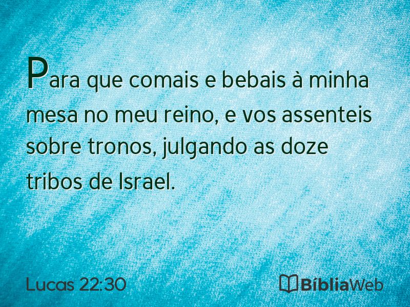 Lucas 22:30 em imagem para compartilhar