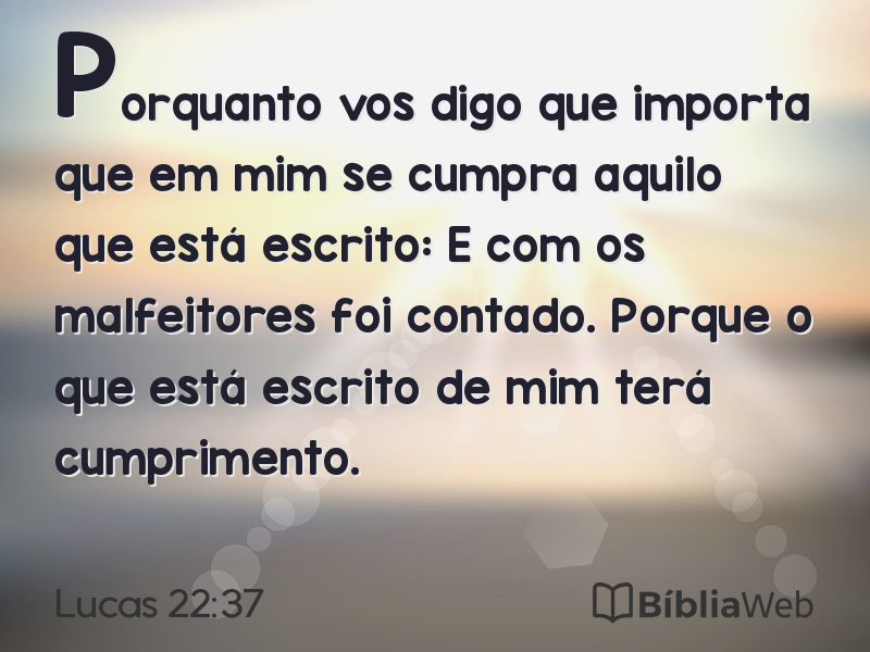 Lucas 22:37 em imagem para compartilhar