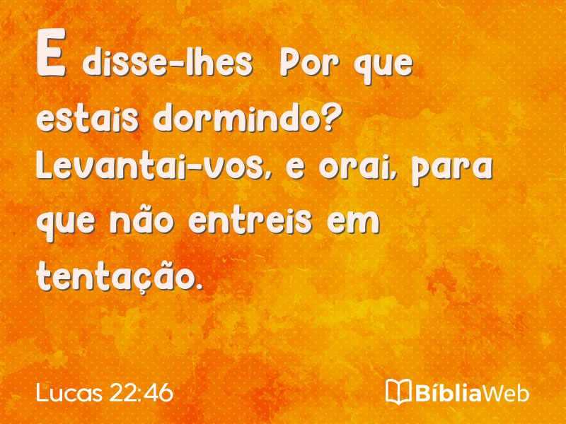 Lucas 22:46 em imagem para compartilhar