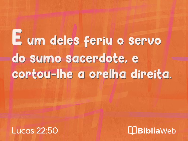 Lucas 22:50 em imagem para compartilhar
