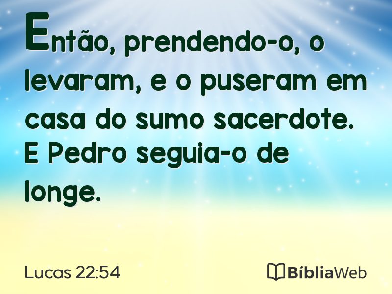 Lucas 22:54 em imagem para compartilhar