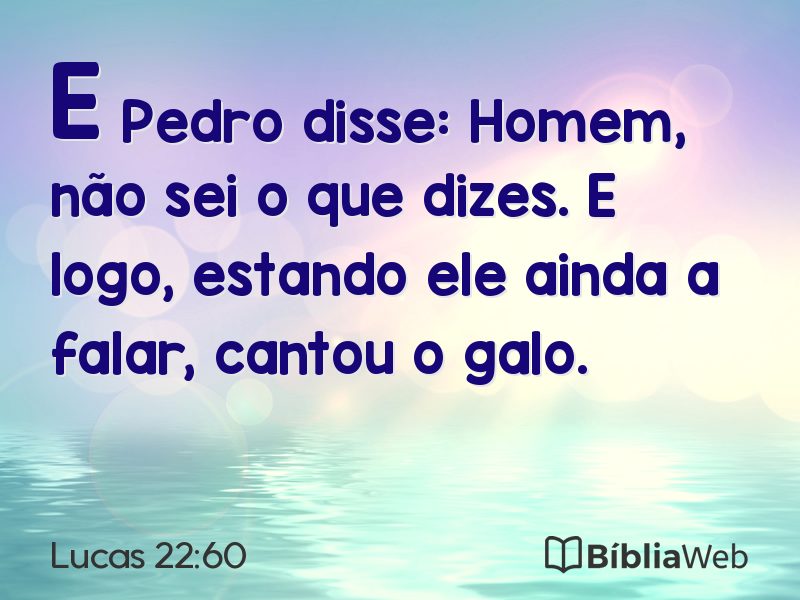 Lucas 22:60 em imagem para compartilhar