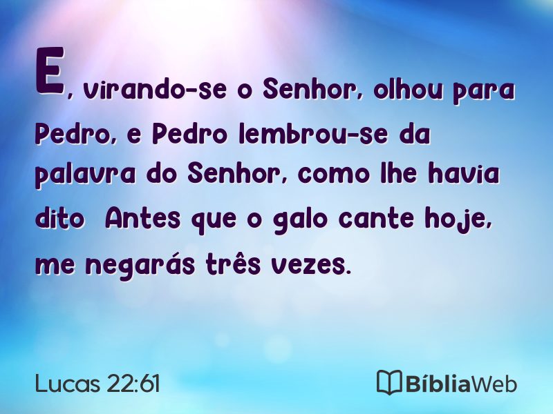Lucas 22:61 em imagem para compartilhar