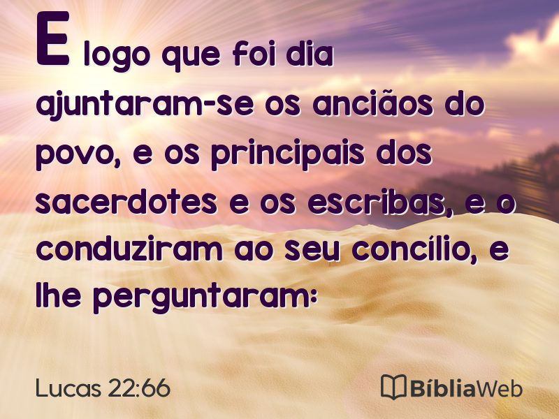 Lucas 22:66 em imagem para compartilhar
