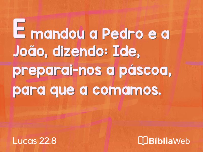 Lucas 22:8 em imagem para compartilhar