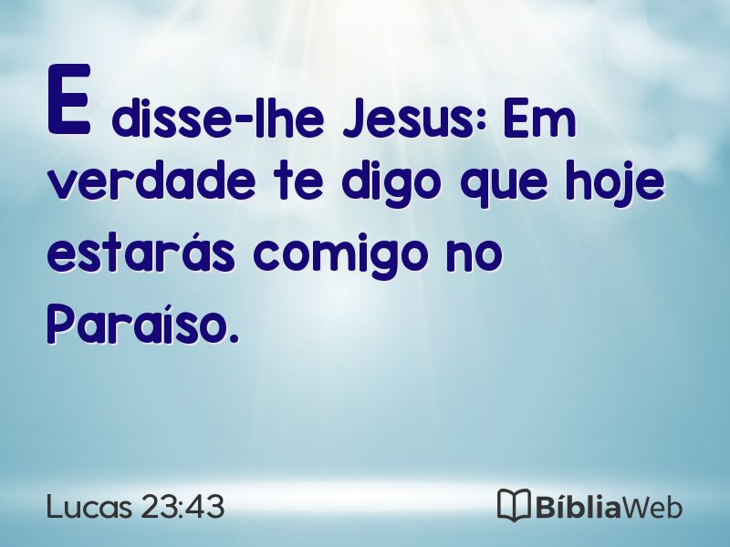 Lucas 23:43 em imagem para compartilhar