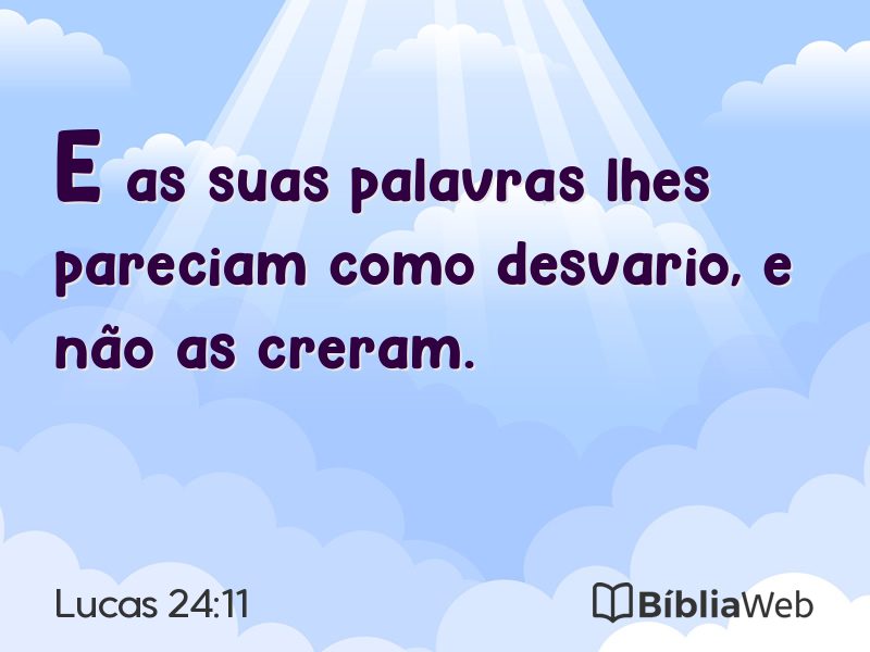 Lucas 24:11 em imagem para compartilhar