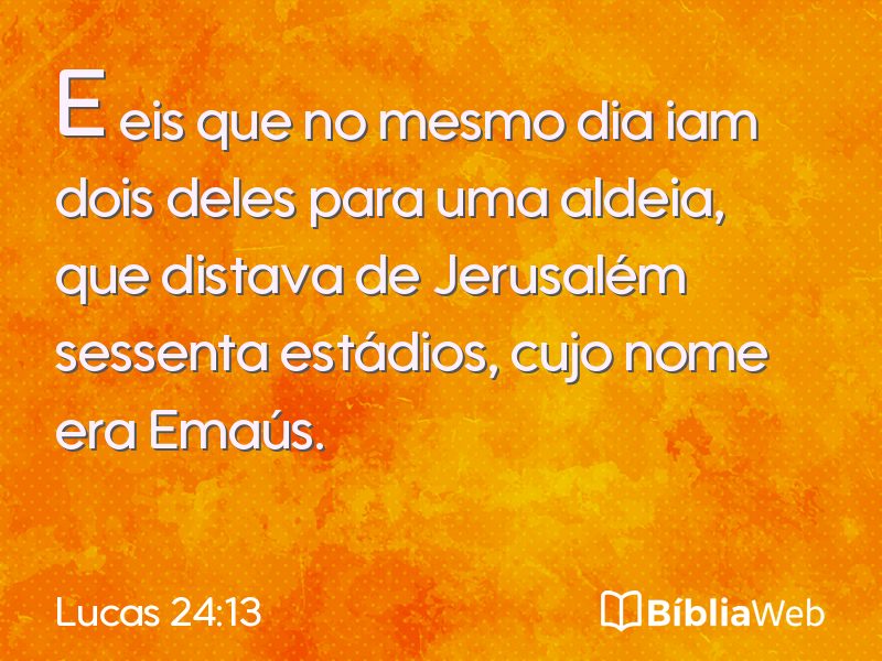 Lucas 24:13 em imagem para compartilhar