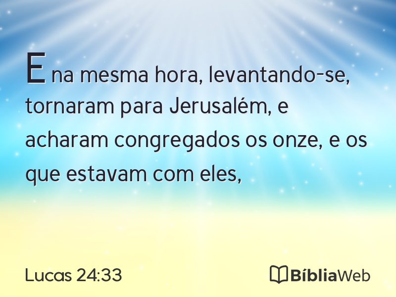 Lucas 24:33 em imagem para compartilhar