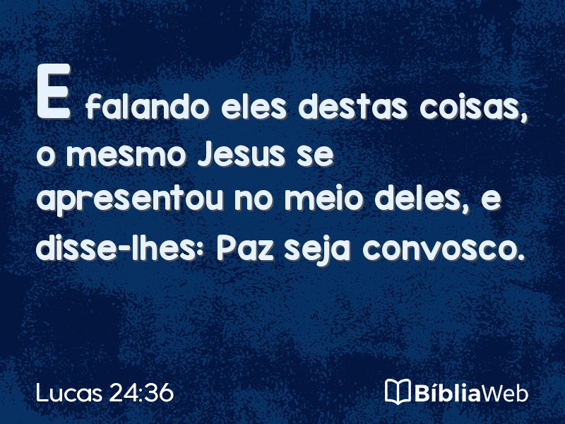 Lucas 24:36 em imagem para compartilhar