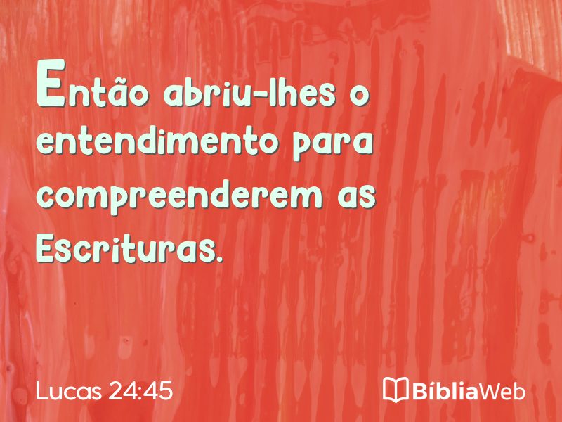 Lucas 24:45 em imagem para compartilhar