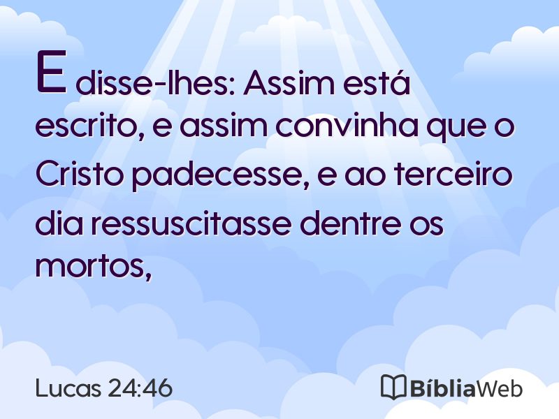Lucas 24:46 em imagem para compartilhar