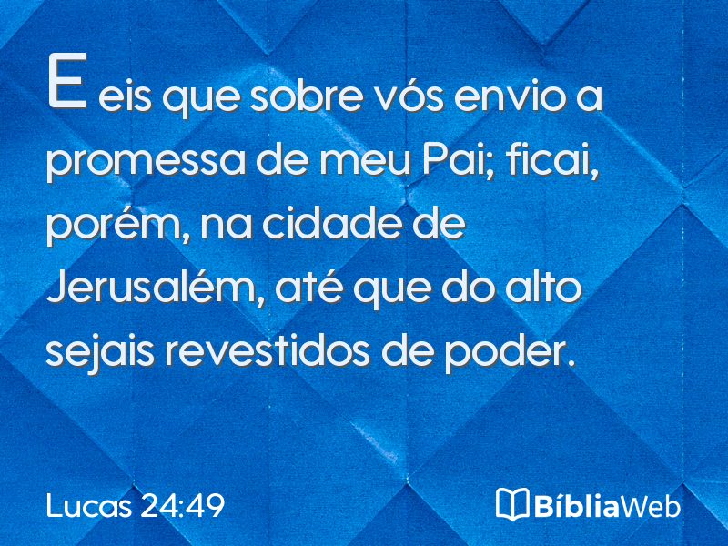 Lucas 24:49 em imagem para compartilhar