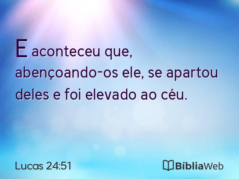 Lucas 24:51 em imagem para compartilhar