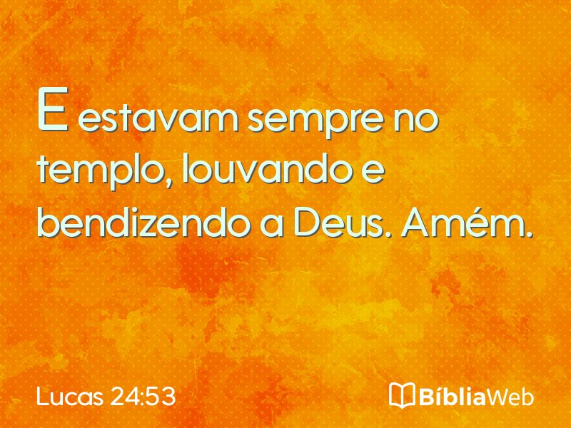 Lucas 24:53 em imagem para compartilhar