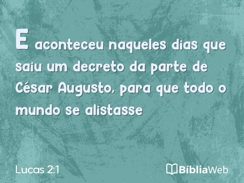 Lucas 2:1 em imagem para compartilhar