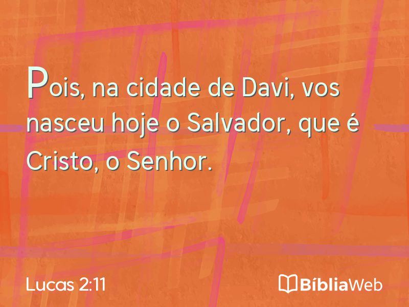 Lucas 2:11 em imagem para compartilhar