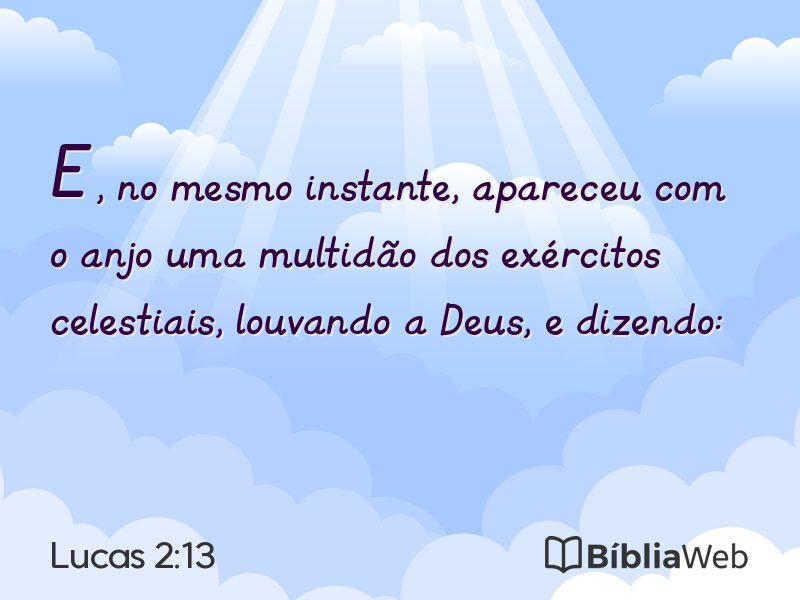 Lucas 2:13 em imagem para compartilhar
