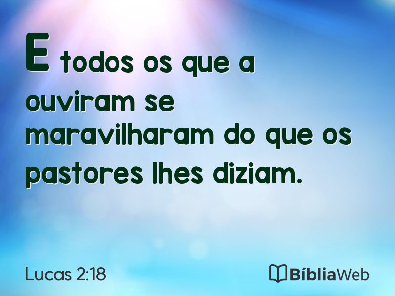 Lucas 2:18 em imagem para compartilhar