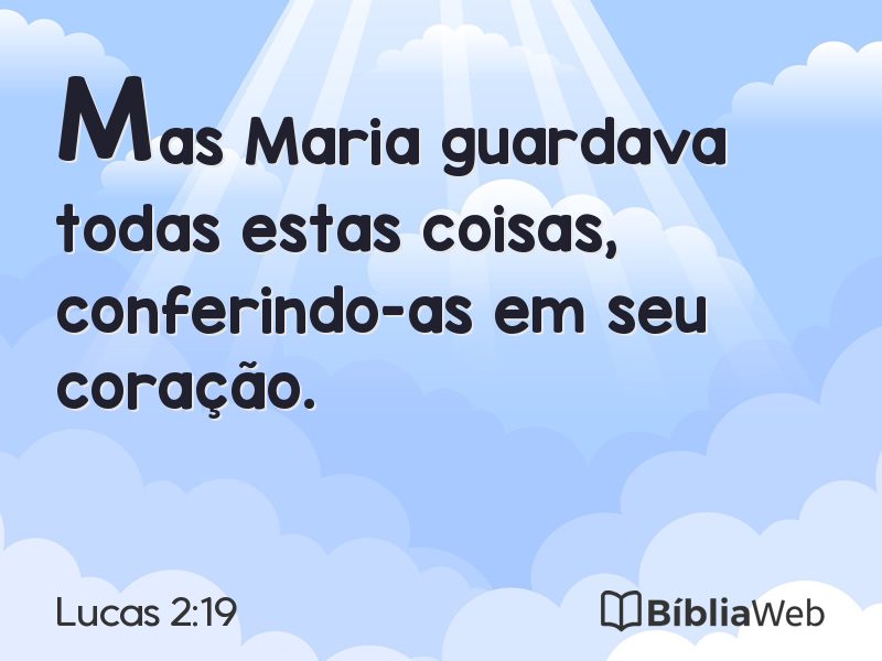 Lucas 2:19 em imagem para compartilhar