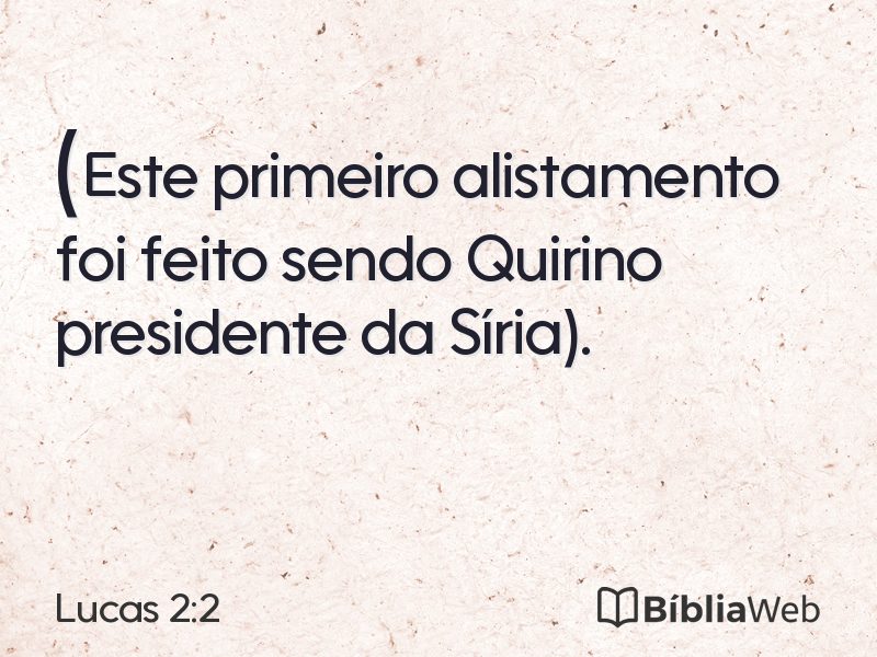 Lucas 2:2 em imagem para compartilhar