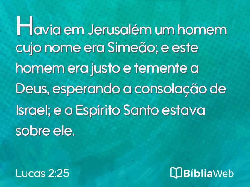 Lucas 2:25 em imagem para compartilhar